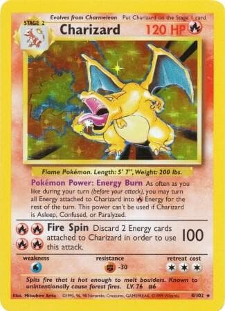 Charizard (Base Set) - an example used in the guide